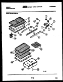 SHELVES AND SUPPORTS Diagram and Parts List for RT17F3WU3A  Gibson Refrigerator