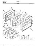 DOOR Diagram and Parts List for TEF383BCWA  Tappan Range