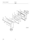 DOOR Diagram and Parts List for FGF319KSA  Frigidaire Range