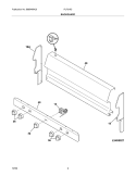 BACKGUARD Diagram and Parts List for FLF316CQB  Frigidaire Range