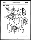 CABINET PARTS Diagram and Parts List for 46-2251-23-03  Tappan Washer