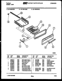 BROILER DRAWER PARTS Diagram and Parts List for 32-1009-23-02  Tappan Range