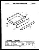 DRAWER PARTS Diagram and Parts List for RA30BEW0  Frigidaire Range