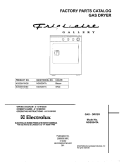 COVER Diagram and Parts List for NGSG54TAQ0  Frigidaire Dryer