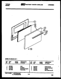 DOOR PARTS Diagram and Parts List for 37-1028-00-01  Tappan Range