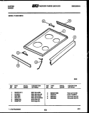 COOKTOP PARTS Diagram and Parts List for 77-4957-32-10  Tappan Range
