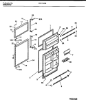 DOOR SECTION Diagram and Parts List for FRT17CRBD2  Frigidaire Refrigerator
