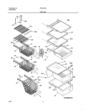 SHELVES Diagram and Parts List for FRS23F5AQ1  Frigidaire Refrigerator
