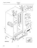 CABINET Diagram and Parts List for FPUS2686LF1  Frigidaire Refrigerator