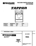 COVER Diagram and Parts List for TGF332BCWD  Tappan Range