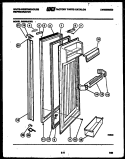 REFRIGERATOR DOOR PARTS Diagram and Parts List for RS249JCD2  Frigidaire Refrigerator