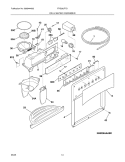 ICE & WATER DISPENSER Diagram and Parts List for FRS26LF7DSP  Frigidaire Refrigerator