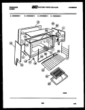 UPPER BODY PARTS Diagram and Parts List for REG638BDW2  Frigidaire Range