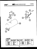 COMBUSTION CHAMBER Diagram and Parts List for DEDML6  Frigidaire Dryer