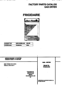 COVER Diagram and Parts List for FDGB34RGS0  Frigidaire Dryer