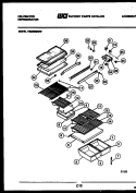 SHELVES AND SUPPORTS Diagram and Parts List for TSI206EN2D  Kelvinator Refrigerator