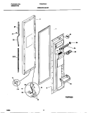 FREEZER DOOR Diagram and Parts List for FRS24XGCB2  Frigidaire Refrigerator