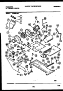 MOTOR, BLOWER AND CABINET PARTS Diagram and Parts List for LCG851LW1  Frigidaire Washer Dryer Combo