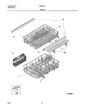 RACKS Diagram and Parts List for FDR251RJS0  Frigidaire Dishwasher