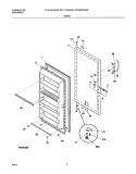DOOR Diagram and Parts List for FFU14FG4AW1  Frigidaire Freezer
