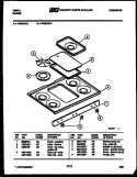 COOKTOP PARTS Diagram and Parts List for VP36DW2-23  Frigidaire Range