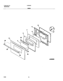 DOOR Diagram and Parts List for FLF316CSA  Frigidaire Range