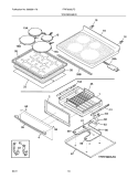 TOP/DRAWER Diagram and Parts List for FPIF3093LFC  Frigidaire Range