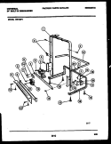 POWER DRY AND MOTOR PARTS Diagram and Parts List for DB120P1  Frigidaire Dishwasher