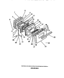 OVEN DOOR PANELS Diagram and Parts List for REG533DL0  Frigidaire Range