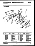 CONTROL PANEL Diagram and Parts List for GF750ND4  Frigidaire Range
