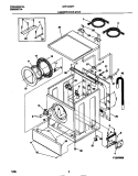 CABINET / DOOR / TOP Diagram and Parts List for GWT445RFS0  Gibson Washer