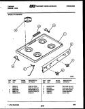 COOKTOP PARTS Diagram and Parts List for 30-1049-23-05  Tappan Range