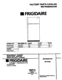 COVER Diagram and Parts List for FRT21RRJD0  Frigidaire Refrigerator