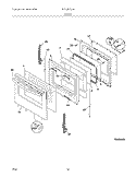 DOOR Diagram and Parts List for FEFLZ87GCA  Frigidaire Range