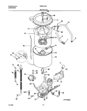 WSHR MTR, HOSE Diagram and Parts List for FEZ831AS1  Frigidaire Washer Dryer Combo