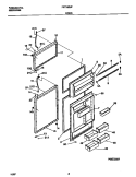 DOOR Diagram and Parts List for FRT18SJFD1  Frigidaire Refrigerator