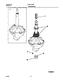 TRANSMISSION Diagram and Parts List for GLWS1233AS1  Frigidaire Washer