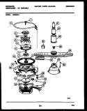 MOTOR PUMP PARTS Diagram and Parts List for DW2558A1  Frigidaire Dishwasher