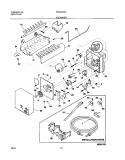 ICE MAKER Diagram and Parts List for FRS23W3AW6  Frigidaire Refrigerator