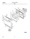 DOOR Diagram and Parts List for FGF326AUA  Frigidaire Range