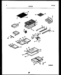 SHELVES AND SUPPORTS Diagram and Parts List for RT19F9DY3A  Gibson Refrigerator