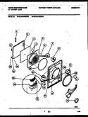 DOOR PARTS Diagram and Parts List for WDG216RBW0  Frigidaire Dryer