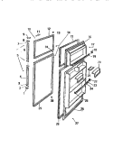 DOOR Diagram and Parts List for RT156HCH1  Frigidaire Refrigerator