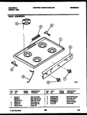 COOKTOP PARTS Diagram and Parts List for CG300SP2W1  Frigidaire Range