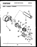 BLOWER AND DRIVE PARTS Diagram and Parts List for DE400KDD5  Frigidaire Dryer