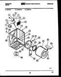 CABINET AND COMPONENT PARTS Diagram and Parts List for DGILW2  Frigidaire Dryer