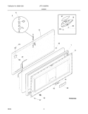 DOOR Diagram and Parts List for LFFC1526DW0  Frigidaire Freezer