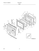 DOOR Diagram and Parts List for EW30IS6CJSB  Electrolux Range
