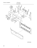 BACKGUARD Diagram and Parts List for LFEF3018LWC  Frigidaire Range