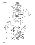 WSHR MTR, HOSE Diagram and Parts List for FWX833AS1  Frigidaire Washer